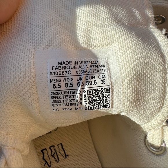 New Converse Chuck 70 Plus High Gems Pearl Platform Sneaker White Womens 8.5 - Picture 4 of 9